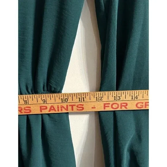 Show Me Your MuMu Emerald Color Rainey Mini Dress Size X-Small Long Sleeve - Picture 9 of 14